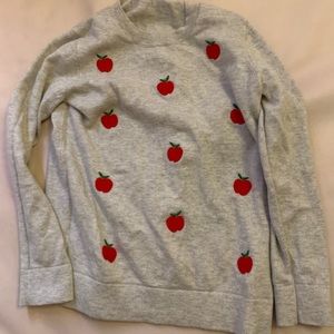 JCrew kids apple sweater